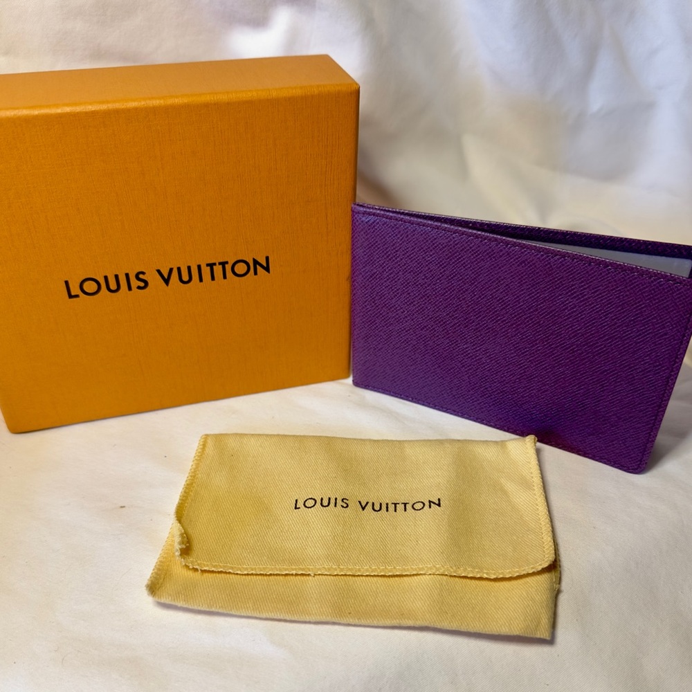 Louis Vuitton Purple Wallet with Orange Box